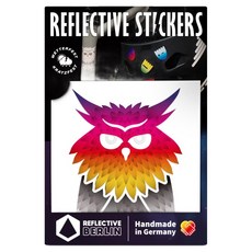 REFLECTIVE BERLIN 反光貼紙 Decal Owl, RAINBOW, 1個