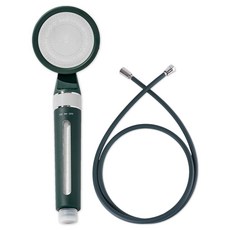 AQUADUO On Off Blossom蓮蓬頭+淋浴軟管 2m, 1組, 深綠色