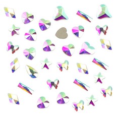 Jello Jello 高級美甲鑽8款 x 10p套組, 1個, JCS-09 AB中型混合鑽