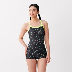 zetessport 女性寬肩帶X背二分連身泳衣 95027