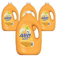 샤프란 실내건조 섬유유연제 로맨틱 코튼 본품, 3.1L, 1개입, 4개
