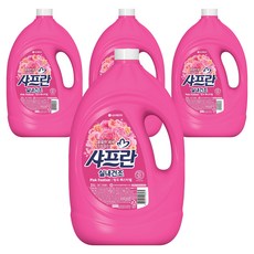 샤프란 실내건조 섬유유연제 핑크 페스티벌 본품, 3.1L, 4개