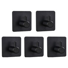 PEONIST 牆壁掛鉤 免打孔掛架, 5個, 黑色
