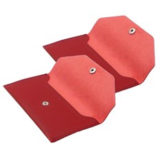 데이리듬 부모님 용돈 봉투 가죽 지갑, 레드, 2개