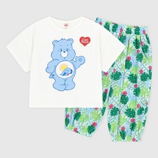 Care Bears 兒童用 海洋朋友熊 夏季涼爽 上下裝套組