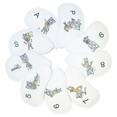 SEVEN HILLS Neo Rookie 鋤頭造型鐵桿套 9件組, 白色, 1套