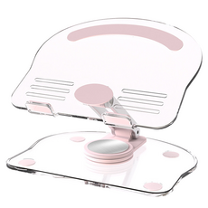 세컨드베스트 투명 심플한 가벼운 태블릿거치대 A타입, 핑크, 1개