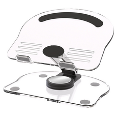 세컨드베스트 투명 심플한 가벼운 태블릿거치대 A타입, 블랙, 1개