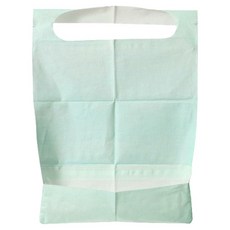 플렉스라인 가벼운 어르신 일회용 턱받이, 그린, 10개