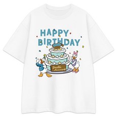 LITTLE RABBIT 女款Family D生日快樂短袖T恤