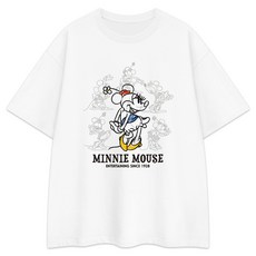 LITTLE RABBIT 女款Family D繪圖米奇米妮短袖T恤