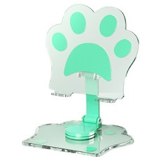 세컨드베스트 귀여운 고양이 스탠드 태블릿거치대 L, 그린, 1개