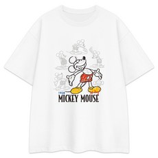 LITTLE RABBIT 男款 親子 D手繪 米奇米妮 短袖 T恤