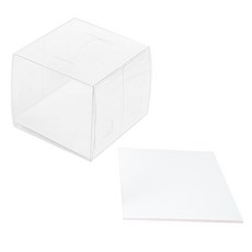 Joongang Package 手提式PET蛋糕盒 1號 + 託盤組, 10套, 透明(蛋糕盒), 白色(托盤)