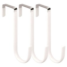 온트리 무타공 도어행거 후크걸이, 화이트, 3개