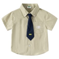 男童QUSSO刺繡短袖襯衫