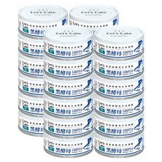 레츠케이트 전연령 고양이 오레오 블랙효모 컴플리트 뉴트리션 주식캔, 참치, 80g, 24개