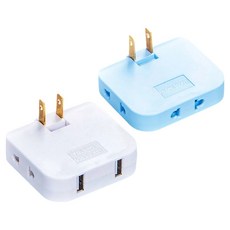 Life Up 旅行用 110V 220V 轉換 2500W 多功能轉接頭 3孔 USB型 + 一般型 隨機出貨組合, 1個