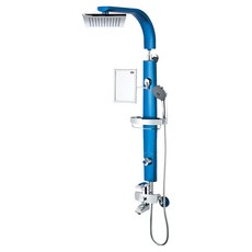 다인이엔지 두진 다용도 선반형 욕실 해바라기 샤워수전 블루 DB5090 방문설치, 1개