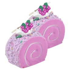 Black Tree 可愛蛋糕捲公仔 紫色, 2個