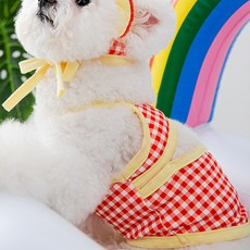 狗狗I Love Pet星星帽子比基尼組, 1套, 紅色