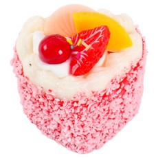 Black Tree 彩色愛心杯子蛋糕公仔 粉紅色, 1個