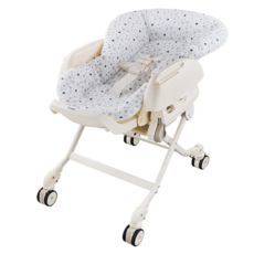 Combi 康貝 安撫餐搖椅專用座墊 星空白 舒適透氣 可拆洗 台灣製, 1個