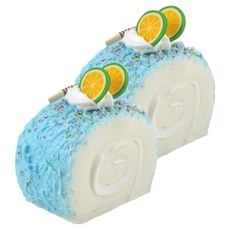 Black Tree 可愛蛋糕捲公仔 藍色, 2個