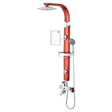 다인이엔지 두진 다용도 선반형 욕실 해바라기 샤워수전 레드 DB5090 방문설치, 1개