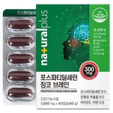 내츄럴플러스 포스파티딜세린 징코 브레인, 60정, 1개