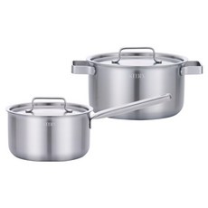 리빙아트 인덕션 쉐테른 통5중 냄비 2종A 세트 2개, 1세트, 18편수 + 20양수