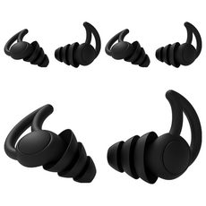 小麥購物 隔音耳塞 D098, 低調黑, 3雙