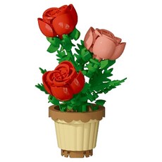 Home Flow居家裝飾DIY奈米積木系列可愛花朵迷你花盆