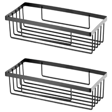 小麥購物 免打孔衛生紙架 C584 小 174g, 2個, 典雅黑