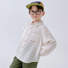 BerryCloset 男童款夏季緹花格紋襯衫