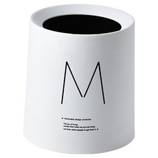 KODACHIEF 심플한 미니휴지통 뚜껑없음, 화이트 M