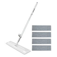 WishFlick 自由自在寬型拖把 + 補充包4入組, 1套