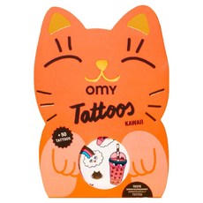 omy 兒童可愛刺青貼紙 TAT01, 1個, 混合顏色
