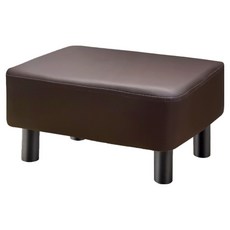 하늬통상 가죽 발받침대 낮은의자, 브라운