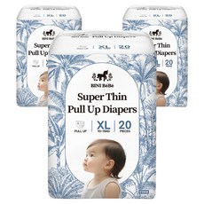 Bini Bebe 超薄頂級嬰幼兒褲型紙尿褲, 特大號(XL), 60張