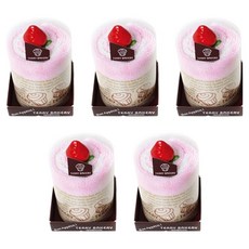 TERRY BAKERY 宋月毛巾 慕斯蛋糕毛巾, 草莓, 5個