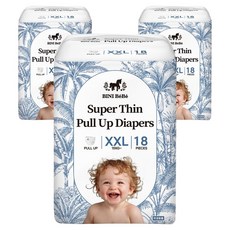 Bini Bebe 超薄頂級嬰幼兒褲型紙尿褲, 加大號(2XL), 54張