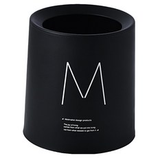 KODACHIEF 심플한 미니휴지통 뚜껑없음, 블랙 M