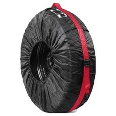 도림 흠집방지 타이어 보호 커버 휠 스페어타이어 보관 가방 L, 레드, 1개