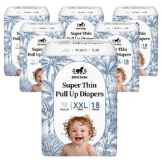 비니베베 슈퍼씬 프리미엄 유아용 팬티형 기저귀, 점보형(2XL), 108매