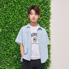 JCB 青少年款褪色牛仔襯衫 S301
