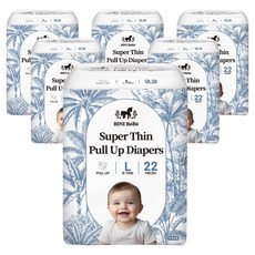 비니베베 슈퍼씬 프리미엄 유아용 팬티형 기저귀, 대형(L), 132매