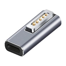 ANTIAN Macbook磁吸充電轉接器 magsafe2充電轉接頭 PD快充/蘋果筆電充電 L頭, 29mm, 鐵灰色, 1個