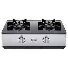 린나이 펄실버 가스레인지 2구 고객직접설치 AA건전지 2구 포함, GTA24SJ, LNG