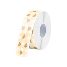 라벨터치 마로마로 마로팝 전용 라벨테이프 연속라벨 MC-A61, 곰곰체크 검정글씨, 6m